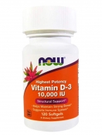 NOW Vitamin D-3 10000iu 120 Sofgels