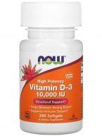 NOW Vitamin D-3 10000 iu 240 Softgels